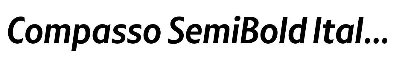 Compasso SemiBold Italic Condensed
